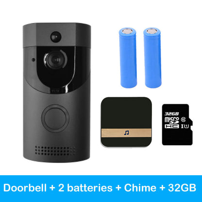 Home Alarm Kabellose Smart WiFi Video Türklingel Mit Zwei Akkus - Hobbyfy