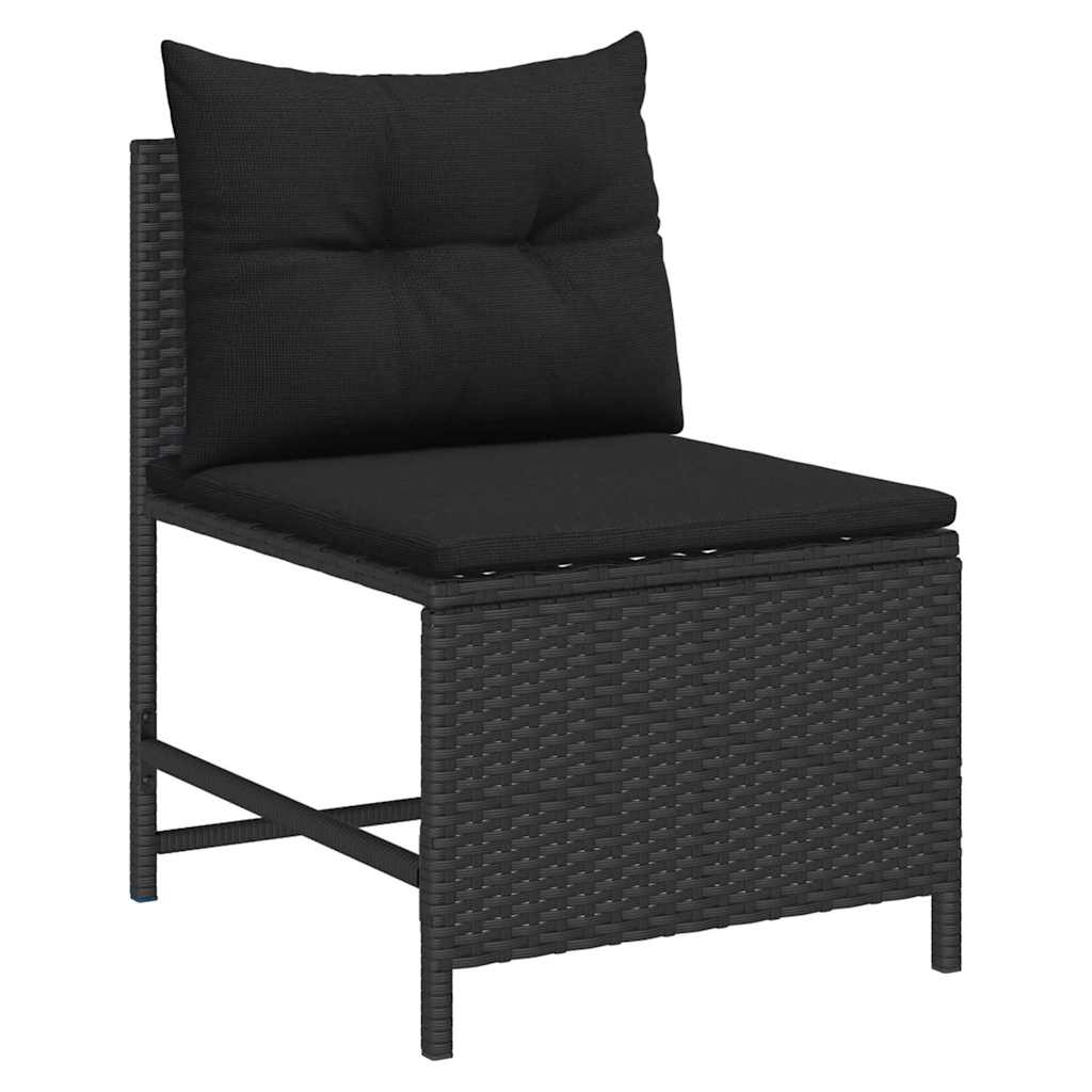 Garten Sofa Set 6 Stück Poly Rattan Wetterfest UV-beständig Lounge - Hobbyfy