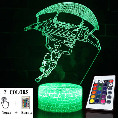 AcrylGlow 3D LED Nachtlicht Gaming Lampe Mit 7 Farben Stimmungslicht - Hobbyfy