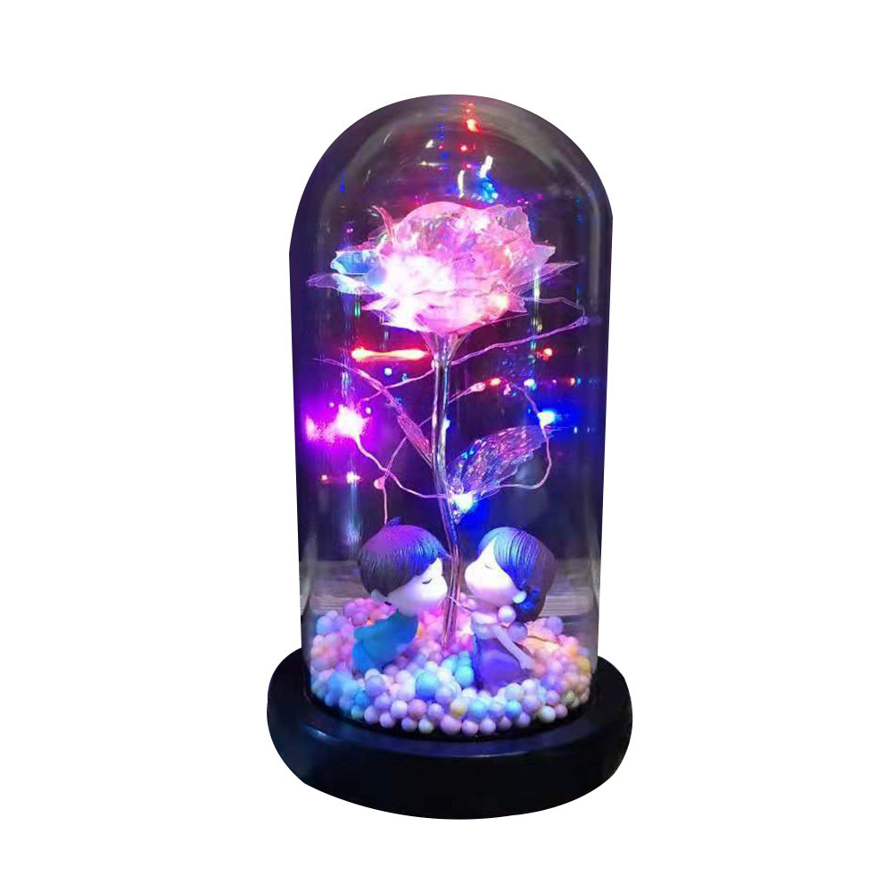 Ewige Rose In Glasflasche Mit Glaskuppel Hochzeitsdeko - Hobbyfy