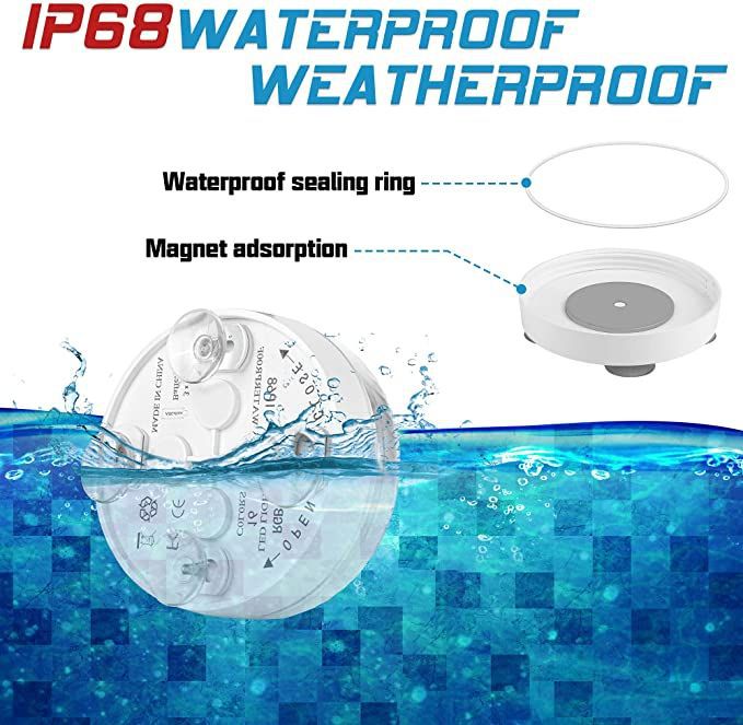 AquaLux RGB LED Unterwasser Licht Mit Fernbedienung Saugnapf Magnet - Hobbyfy