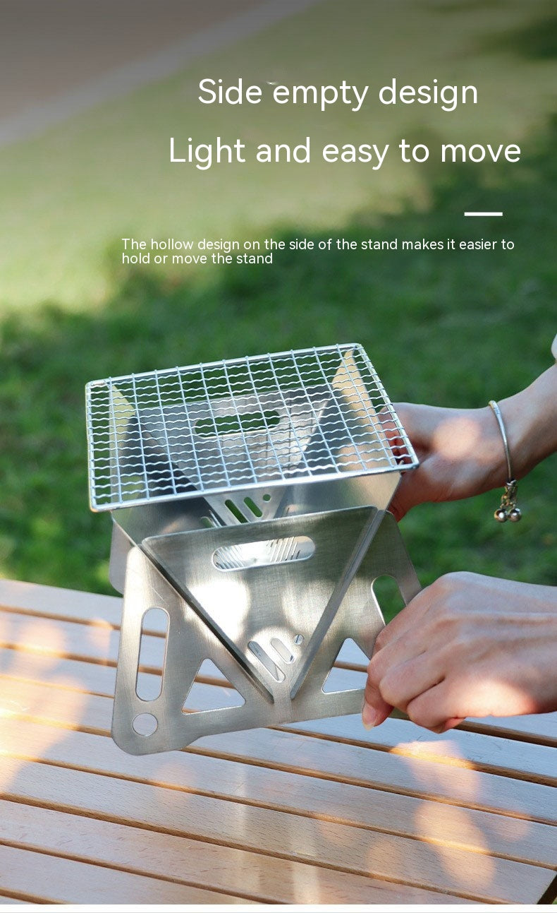 Faltofen Edelstahl Outdoor Für 1-2 Personen Mit Grill Tragbar - Hobbyfy