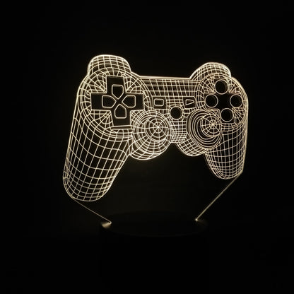 GamePad 3D Nachtlicht Kreative Tischlampe USB Stromversorgung 5V - Hobbyfy