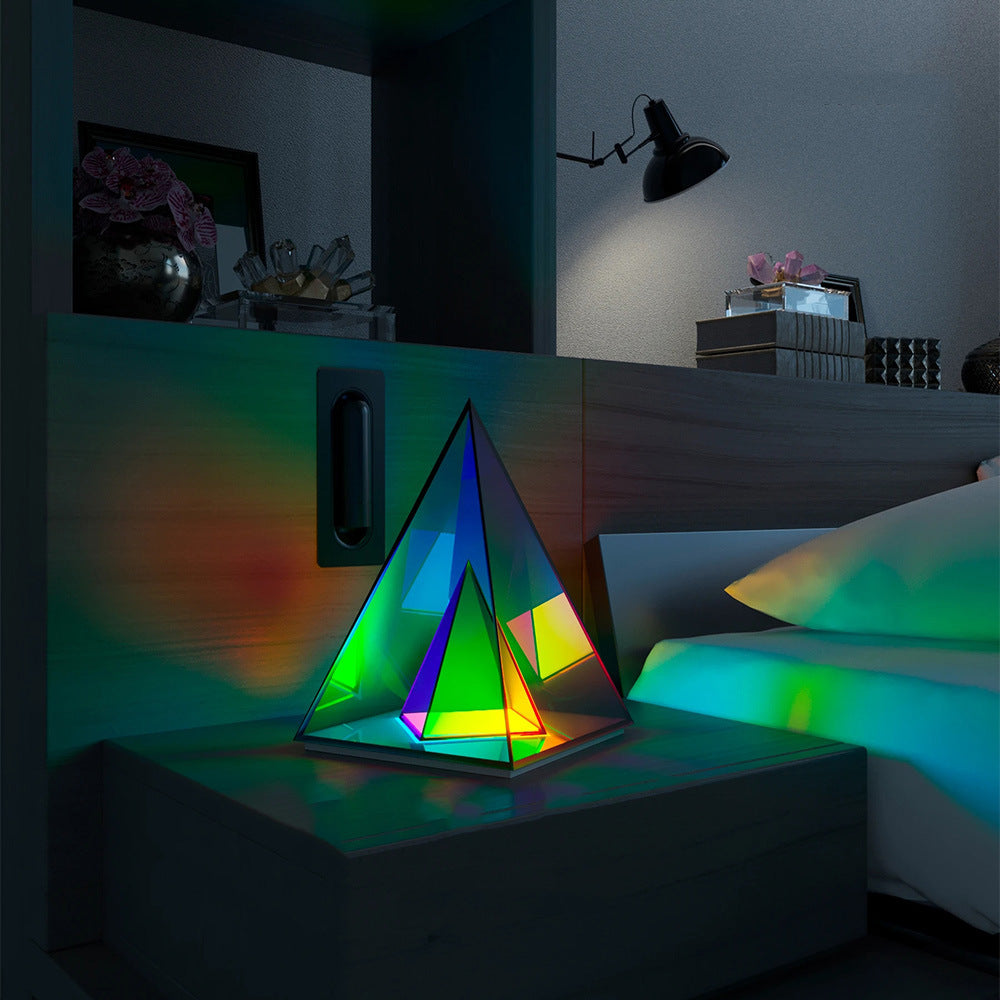 LumenArt Acryl-Lichtwürfel LED Farbwechsel Tischlampe 24x22x22 cm - Hobbyfy