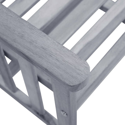 Gartenstuhl Set Akazienholz Mit Teetablett In Grau - Hobbyfy