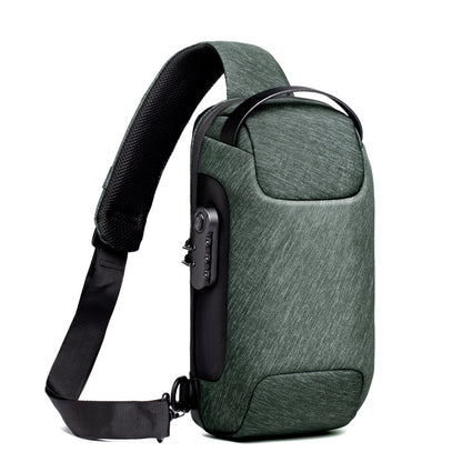 SafeGuard Wasserfest USB-Lade Diebstahl-Schutz Umhängetasche Oxford - Hobbyfy
