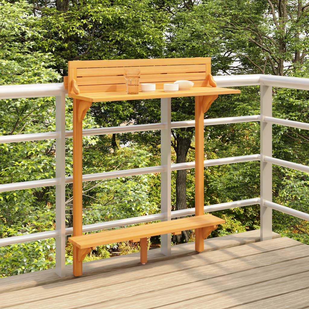 Balkon Stehtisch Aus Akazienholz 90x37x122,5 Zentimeter Wetterfest - Hobbyfy