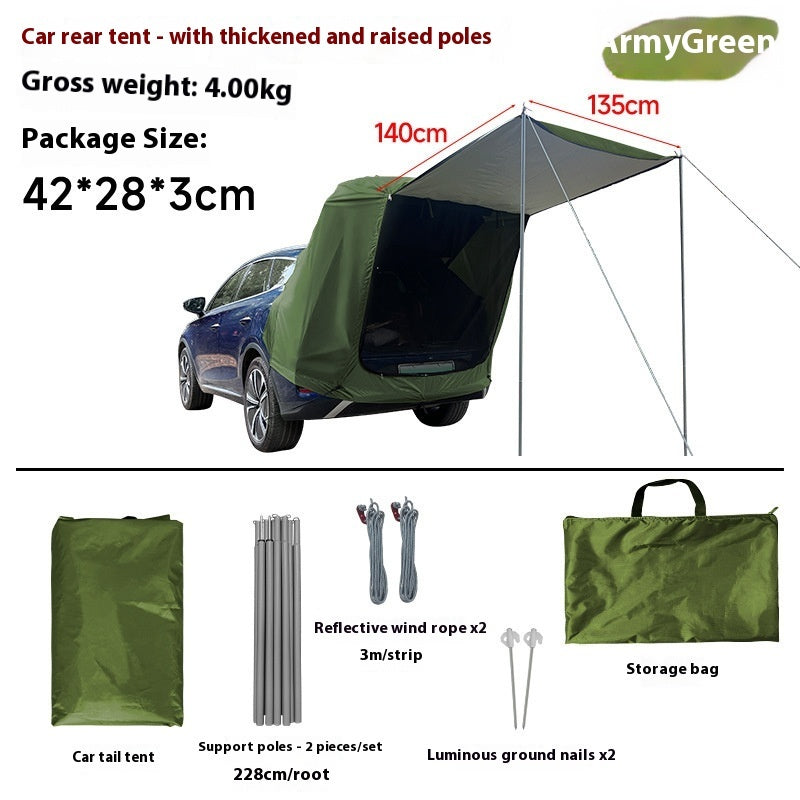 Dachzelt Rückenzelt Für Auto Camper Sonnenschutz Regenfest - Hobbyfy