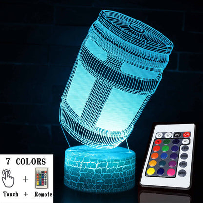AcrylGlow 3D LED Nachtlicht Gaming Lampe Mit 7 Farben Stimmungslicht - Hobbyfy