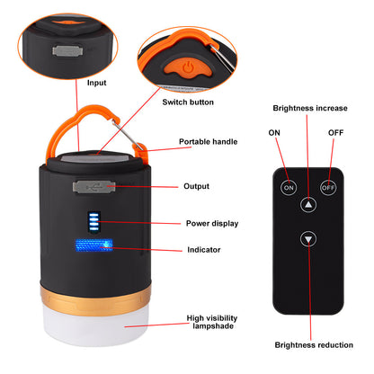 EverLight Wasserdichte Campinglampe Led Zeltlampe Mit Zwei Modi - Hobbyfy
