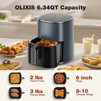 Quadratische Air Fryer Mit Sichtfenster 6-Quart Kapazität 12-in-1 - Hobbyfy