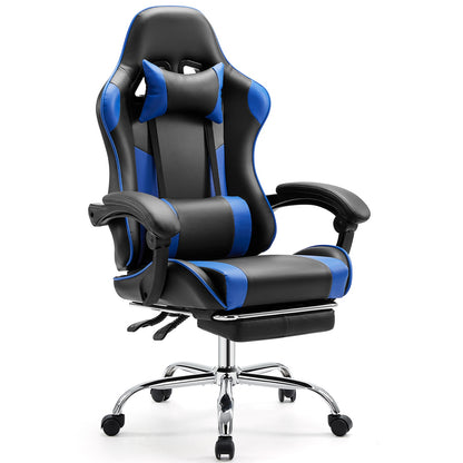 Gaming-Stuhl Mit Fußstütze Und Lendenstütze - Hobbyfy