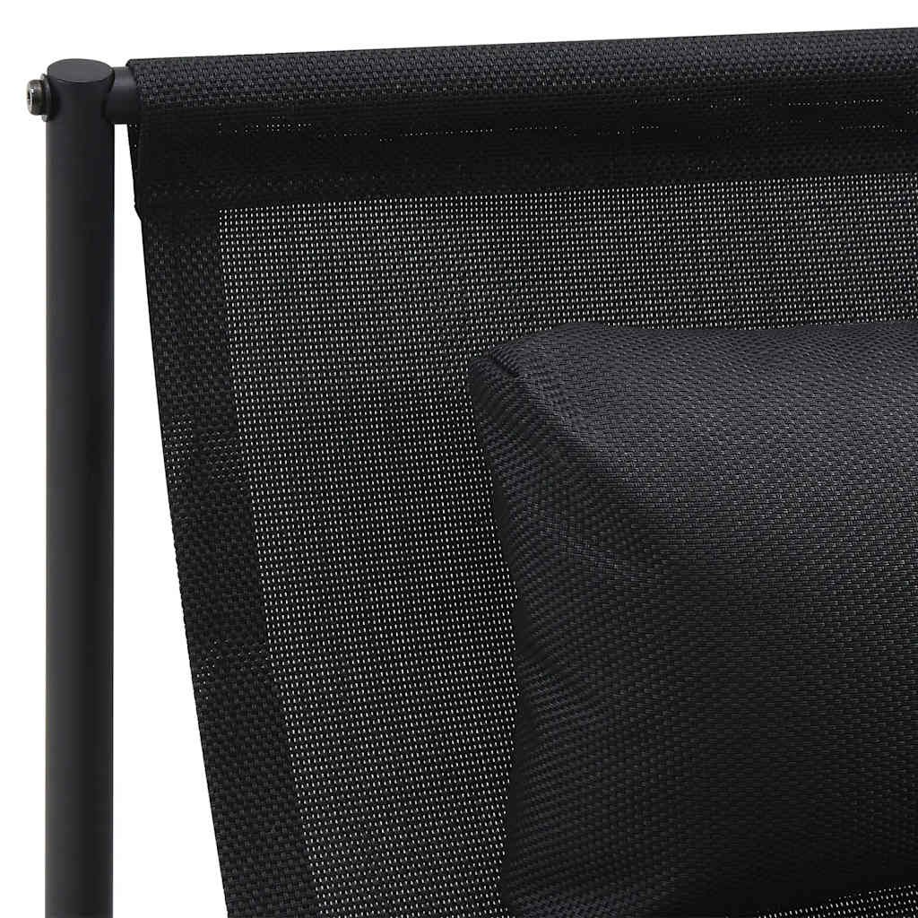 Garden Lounger Anthracite Ergonomische Textilene Liege - Hobbyfy
