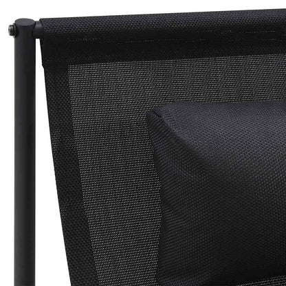 Garden Lounger Anthracite Ergonomische Textilene Liege - Hobbyfy