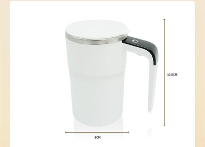Milksha Elektrischer Kaffeebecher USB Wiederaufladbar Mit Magnetrührwerk IP67 Wasserdicht Edelstahl - Hobbyfy