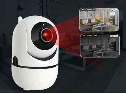 WiFi Überwachungskamera IP Mit App Steuerung Full HD 1080p Rundumsicht - Hobbyfy