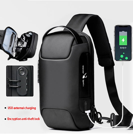 SafeGuard Wasserfest USB-Lade Diebstahl-Schutz Umhängetasche Oxford - Hobbyfy