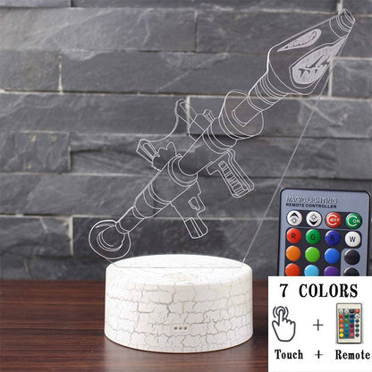 AcrylGlow 3D LED Nachtlicht Gaming Lampe Mit 7 Farben Stimmungslicht - Hobbyfy