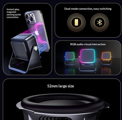 NovaTech All-In-One Faltbare Handy-Halterung mit Kabellosem Lautsprecher - Hobbyfy