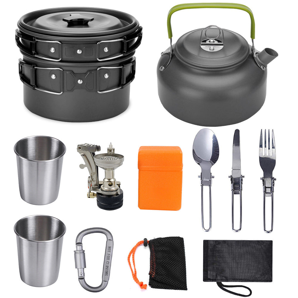 Hartanodisiertes Aluminium Kochset Für 2 Bis 3 Personen - Hobbyfy