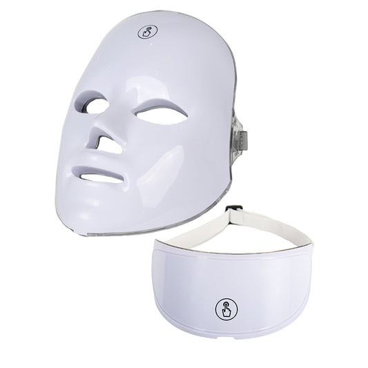 Mehrfarbige LED-Gesichtsmaske Weiß Lichttherapie - Hobbyfy