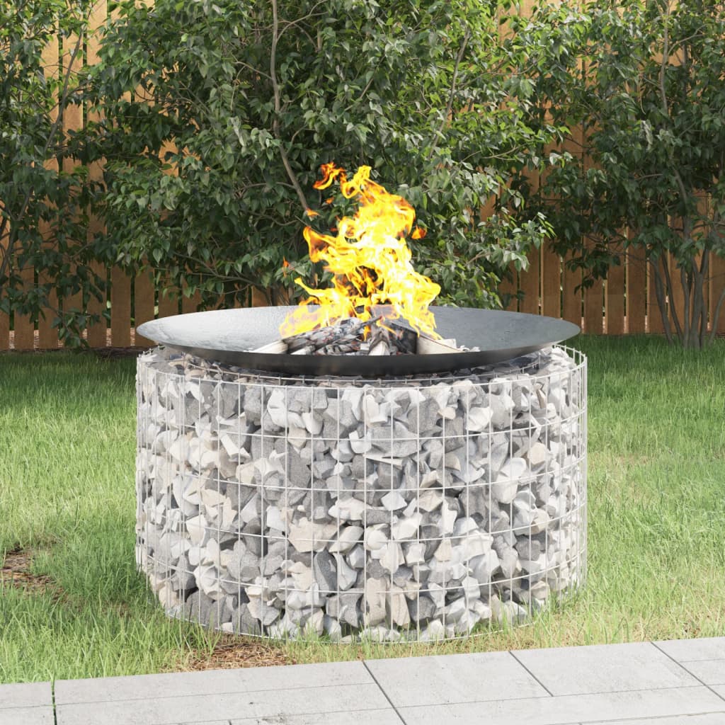 Gabion Feuerstelle Durchmesser 100 Zentimeter Verzinktes Eisen - Hobbyfy