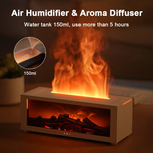 Aromatherapie Diffuser Mit 150 Ml Tank 3D Flammen Design - Hobbyfy