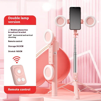 Selfie-Stativ Mit Lichtquelle – Kompakt Und Stabil - Hobbyfy