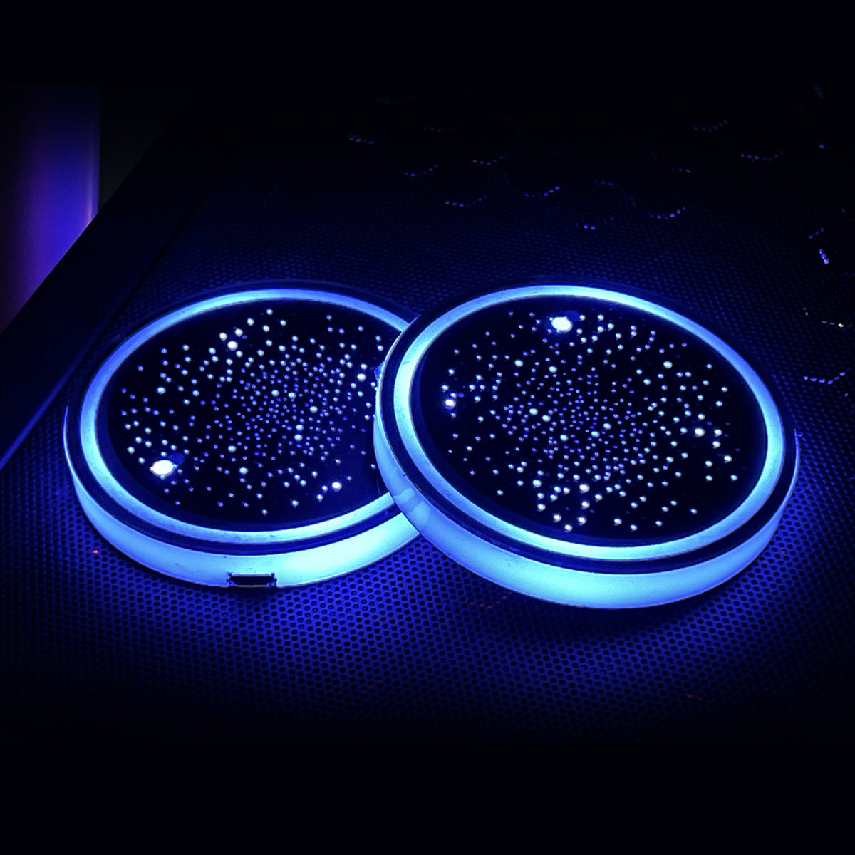 Auto Getränke-Untersetzer Mit LED Beleuchtung Zweier Set - Hobbyfy