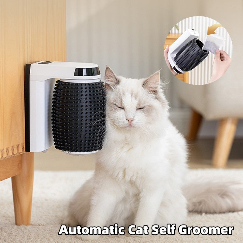 Automatischer Katzen Groomer Wand Eck Bürste Für Sanfte Fellpflege Akku-USB - Hobbyfy
