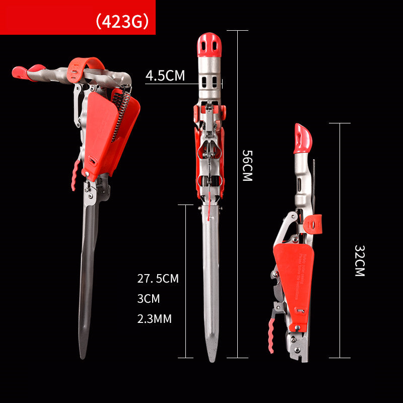 Edelstahl Rutenhalter Automatik Klappbar 3 Stufen - Hobbyfy