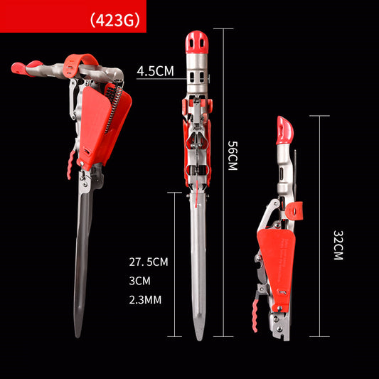 Edelstahl Rutenhalter Automatik Klappbar 3 Stufen - Hobbyfy