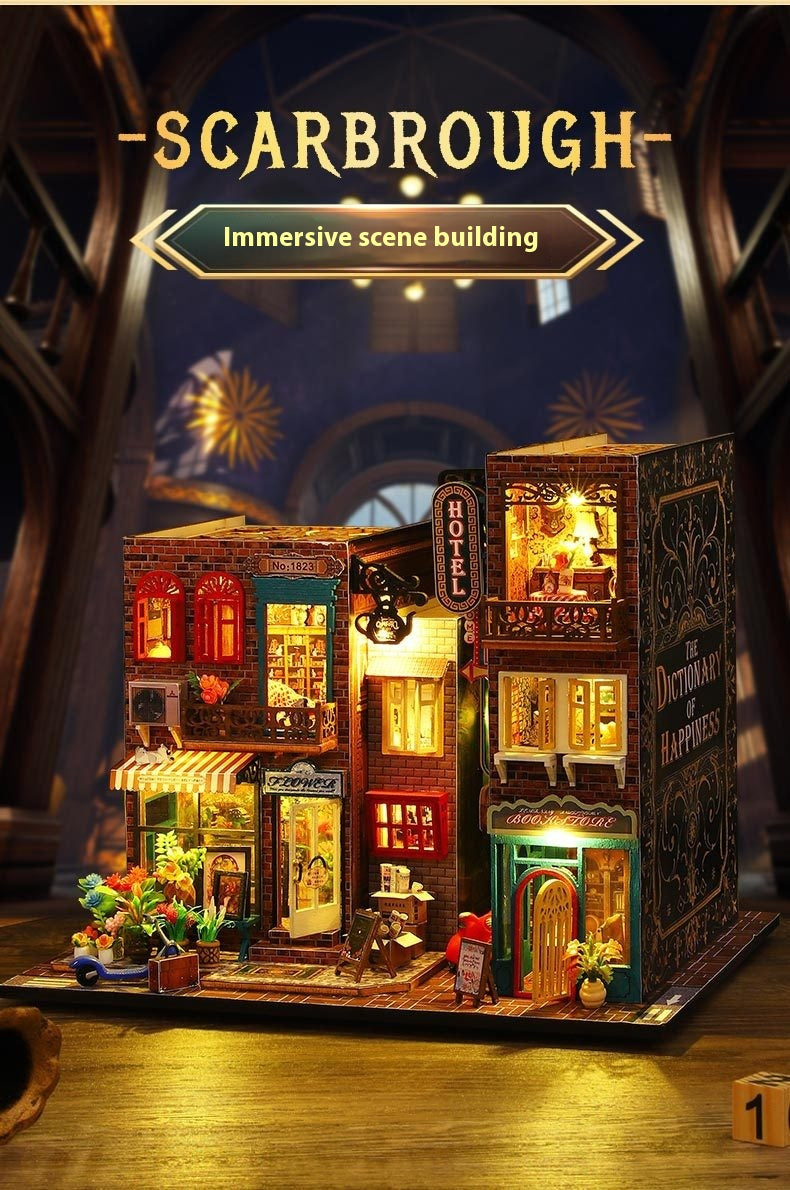 DIY Cottage Scarborough Buchstand Miniatur Kunsthaus Geschenk - Hobbyfy