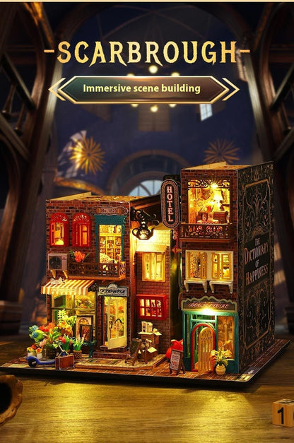 DIY Cottage Scarborough Buchstand Miniatur Kunsthaus Geschenk - Hobbyfy