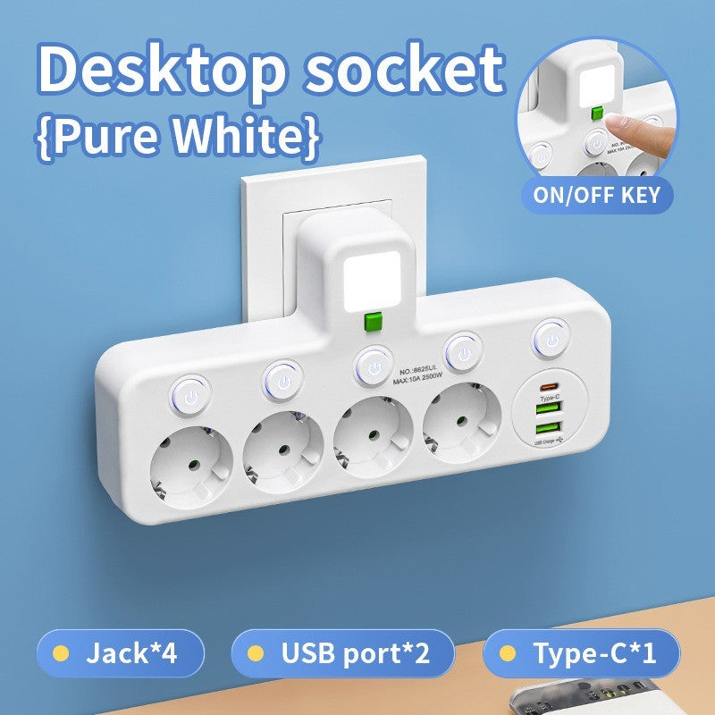 Vierfach EU Steckdosenleiste Mit USB Port Kompakt Und Sicher - Hobbyfy