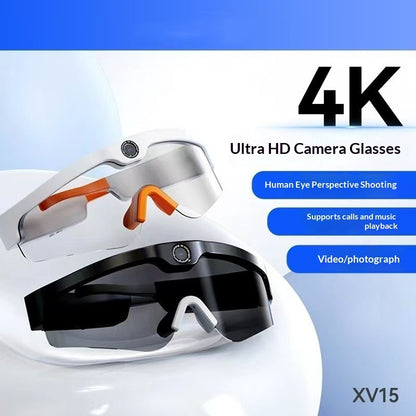 Smart Bluetooth Brille Mit Integrierter Kamera 4K Freihändig - Hobbyfy