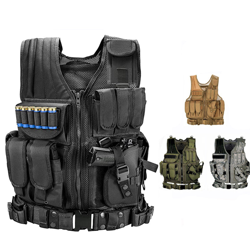 BrandX Taktische Weste Mit MOLLE System Platten Carrier Airsoft - Hobbyfy