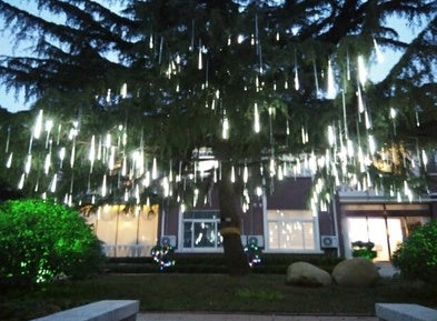 Meteorschauer Lichterkette Außen 8 Röhren 30 50 60 80 cm