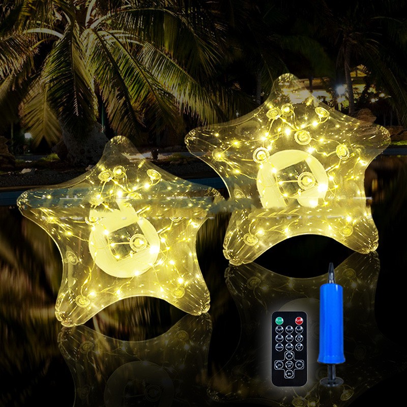 Solar Sternenlicht Poolleuchte Warmweiß 60 LEDs Schwebend - Hobbyfy