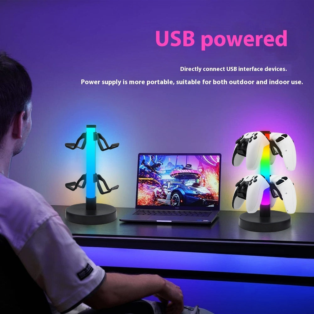 LuminaTech RGB Kopfhörerhalterung Mit Display Beleuchtungseffekte - Hobbyfy