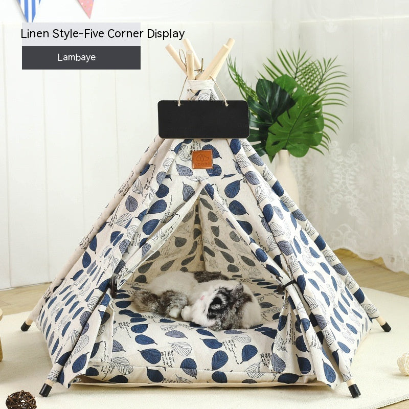 Katzennest Abnehmbar Und Waschbar Halboffen Mit Isolierte Matte - Hobbyfy