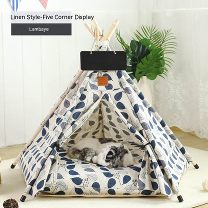 Katzennest Abnehmbar Und Waschbar Halboffen Mit Isolierte Matte - Hobbyfy