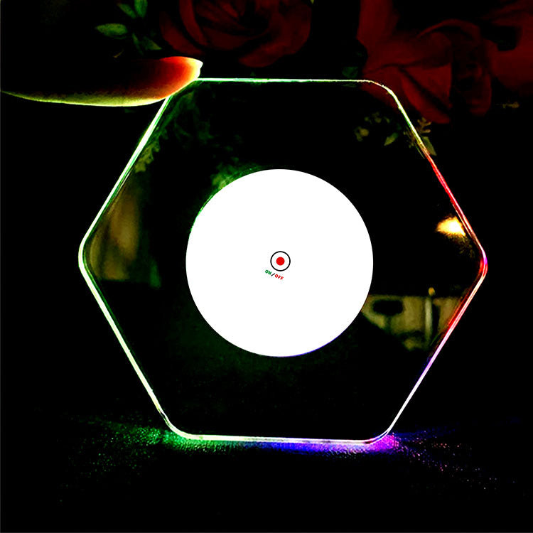 Aurelia Kristall Acryl LED Untersetzer 10 cm Blinkendes Design - Hobbyfy