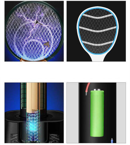 Elektrischer 2-in-1 Mückenschläger Mit Ladestation