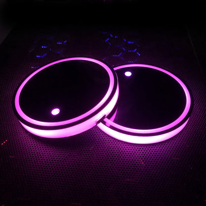 Auto Getränke-Untersetzer Mit LED Beleuchtung Zweier Set - Hobbyfy