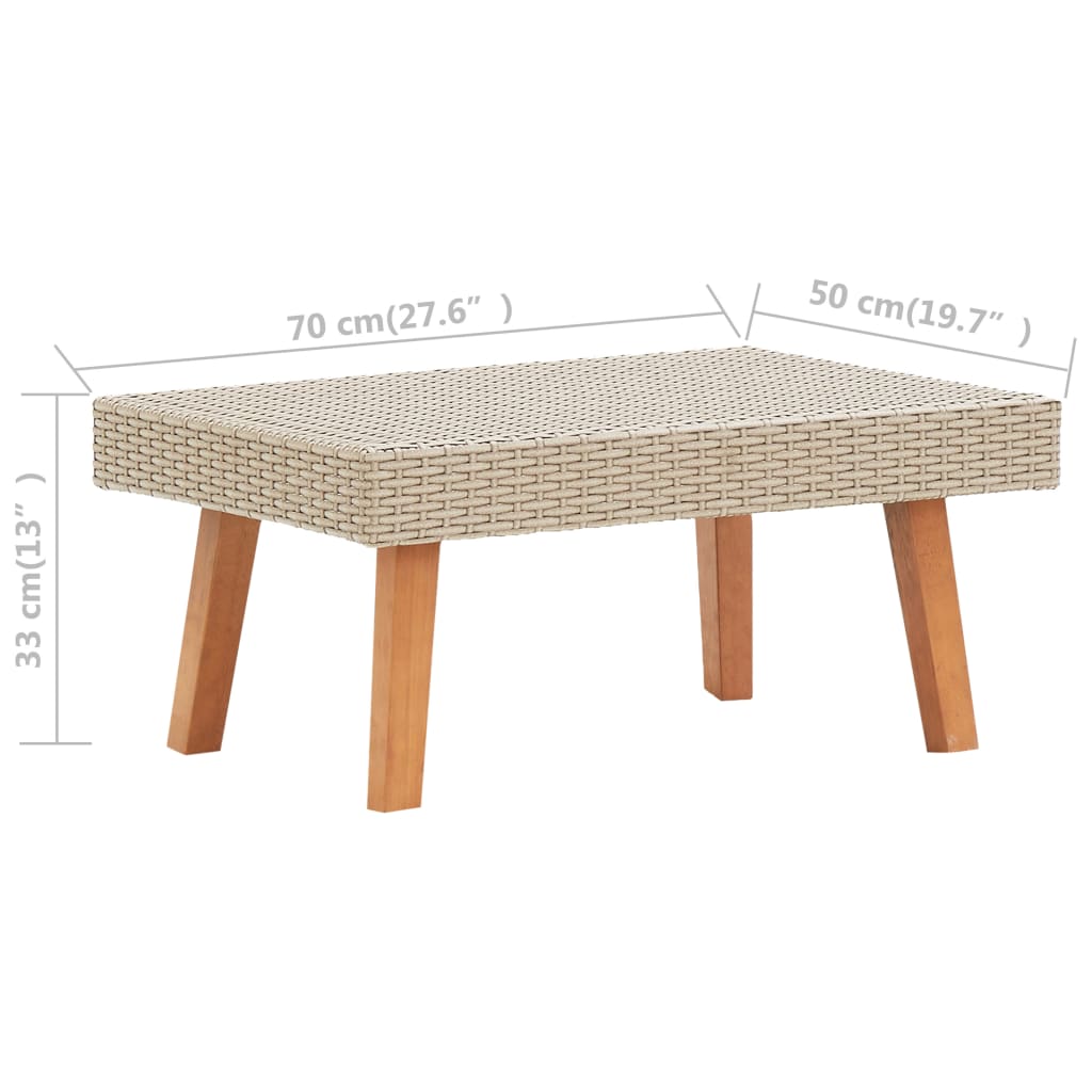 3 Teiliges Garten Lounge Set Aus PE Rattan Mit Dicken Kissen - Hobbyfy