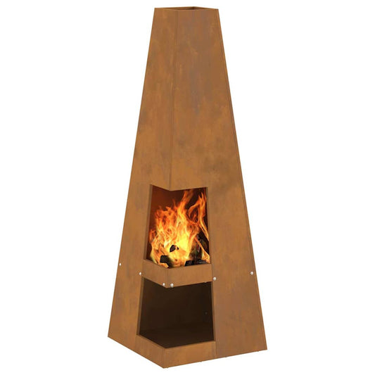 Feuerstelle Wetterfestes Stahlgehäuse 35 cm Garten Terrasse - Hobbyfy