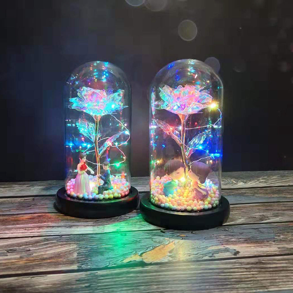 Ewige Rose In Glasflasche Mit Glaskuppel Hochzeitsdeko - Hobbyfy