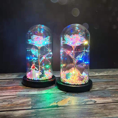 Ewige Rose In Glasflasche Mit Glaskuppel Hochzeitsdeko - Hobbyfy