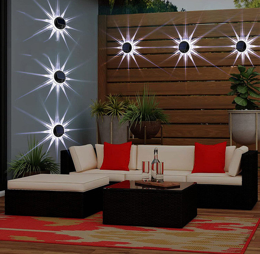 Rundes Solar Wandlicht Gartenzaun Beleuchtung LED Kabellos - Hobbyfy